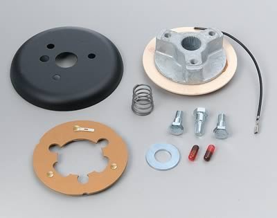 Grant Steering Wheel Installation Kits 4312 Kit, 3-Bolt Mount, Matte Black, Aluminum, Chrysler, Dodge, Plymouth, Kit