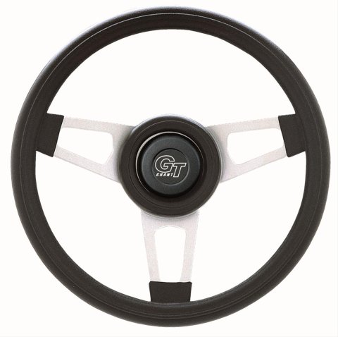 Grant Challenger Steering Wheels 860 Wheel, Challenger, Steel/Silver, Foam/Black, 3-Spoke, 13.75 in. Diameter, 3-Bolt, Each