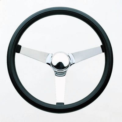 Grant Classic Foam Steering Wheels 832 Wheel, Foam, Steel/Chrome, Foam/Black, 3-Spoke, 14.75 in. Diameter, 3-Bolt Mount, Each