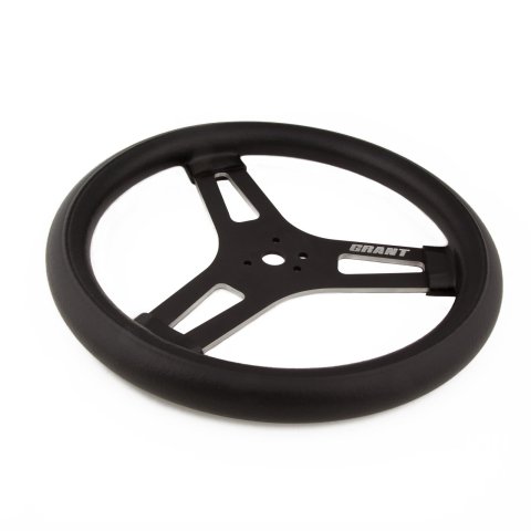 Grant Products Steering Wheels 601 Wheel, 15" Racing Wheel Aluminum Spoke Black Grip