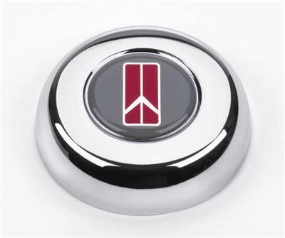 Grant Horn Buttons 5634 Button, Steel, Chrome, Oldsmobile Logo, for Challenger, Classic Series, Each