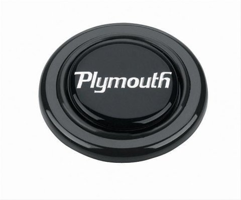 Grant Horn Buttons 5674 Button, Plastic, Black, Plymouth Logo, Signature/Performance/Race Series, Each