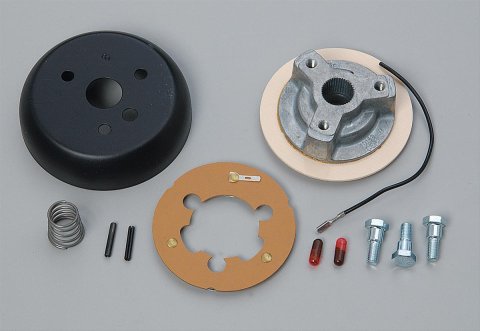 Grant Steering Wheel Installation Kits 4286 Kit, 3-Bolt, Matte Black, Aluminum, Ford, Studebaker, Galaxie, Thunderbird, Avanti