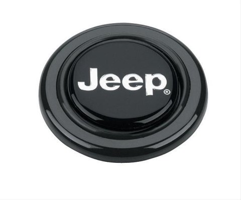Grant Horn Buttons 5675 Button, Plastic, Black, Jeep Logo, Signature/Performance/Race Series, Each