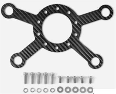 Grant Steering Wheel Switch Plates 264 Plate, Carbon Fiber 4 Hole Plate for 3mm Low Gloss