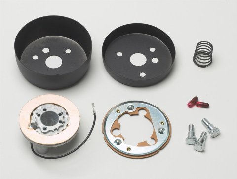 Grant Steering Wheel Installation Kits 3593 Kit, 3-Bolt Mount, Matte Black, Aluminum, Toyota, Chevy, Daihatsu, Kit