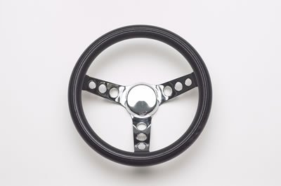 Grant Classic Foam Steering Wheels 834 Wheel, Foam, Steel/Chrome, Foam/Black, 3-Spoke, 11.5 in. Diameter, 3-Bolt Mount, Each