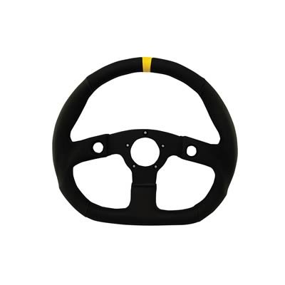 Grant Racing Performance GT Wheels 630 Steering Wheel; Series; Steering Wheel; 13.75 in. x 12.50 in. Diameter; Flat Dish; D Shape; Bla