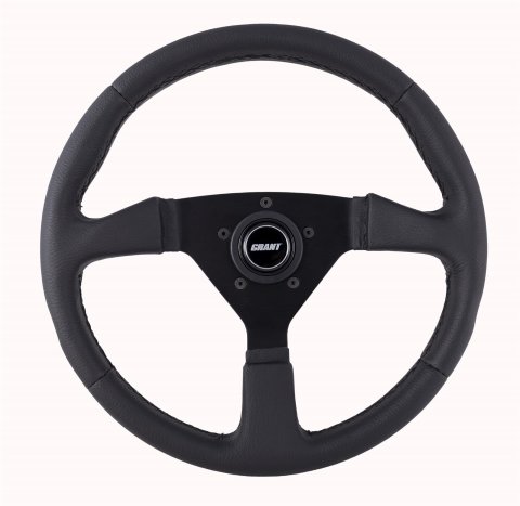 GRT Products Steering Wheels 620 Performance Wheel 13.75" Wrapped w/Black Stitching & Center Cap