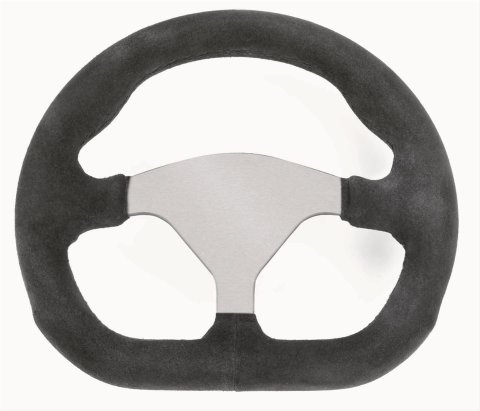 Grant Racing Suede Wheels 713-4 Steering Wheel, Aluminum GT, Aluminum, Natural, Suede/Black, 3-Spoke, 10 in. Diameter, Each