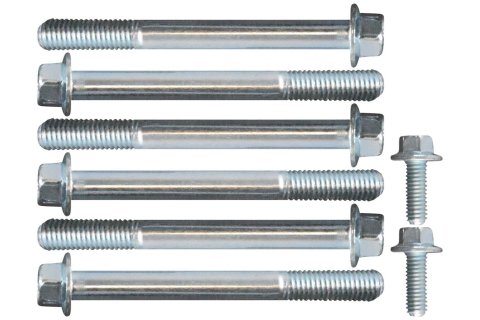 ICT Billet Water Pump Bolt Kits 551434 Bolts, Flanged Hex Head, Steel, Zinc Plated, Chevy, LS, Kit