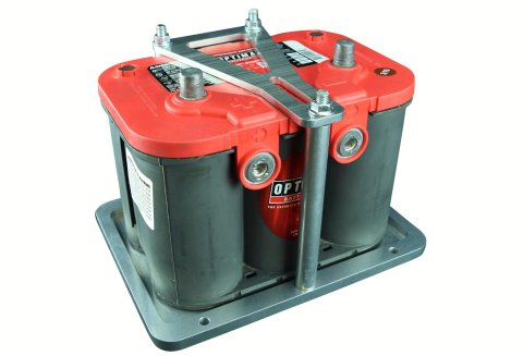 ICT Billet Battery Trays 551181 Tray, Aluminum, Natural, 8.5 in. Width, 11.250 in. Length, Hold-down, Kit