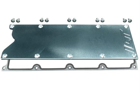 ICT Billet LS Lifter Valley Covers 551629G Cover, Aluminum, Natural, 0.250 in. Thick, Chevy, Each