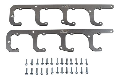 ICT Billet Ignition Coil Brackets 551642 Bracket, Aluminum, Natural, Rectangular, Chevy, Kit