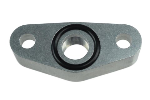 ICT Billet Gauge Adapters 551623 Adapters, Straight Fitting, Aluminum, Natural, 16mm x 1.5 Female Threads, Designed for Use with LS Gen 4 Valley Pan Covers Only, Each