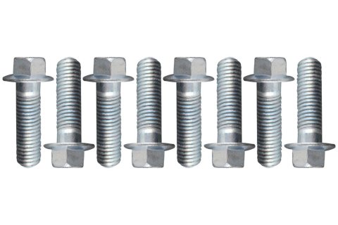 ICT Billet Bellhousing Bolts 551652 Bolts, Hex-flange Head, 10mm x 1.5 Thread, Steel, Zinc Plated, Chevy, Small Block LS/LT, Set of 8