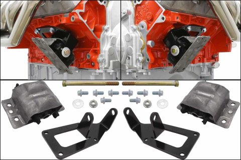 ICT Billet Motor Mount Adapters EM-LS-GBDY1 LS Swap Engine Kit 1978-1988 Chevy G Body