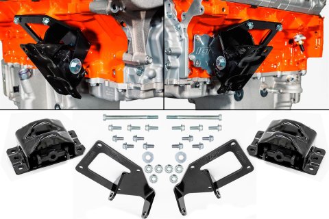 ICT Billet Motor Mounts and Inserts EM-LT-3FBDY LT Swap Engine Mount Kit 1982-1992 Chevy F Body Camaro