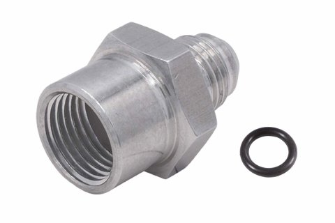 ICT Billet AN to Metric Adapter Fittings F06ANFM1615 Fitting, Adapter, Threads, Straight, Aluminum, Natural, -6 AN, M16 x 1.5, Each