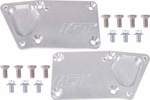 ICT Billet Motor Mount Adapters 551128-301 Mounts, Engine Swap, Plate, Bolt-In, Billet, SBC Gen III/IV Conversion, OEM Position, Pair