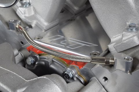 ICT Billet Coolant Crossover Kits 551694H Crossover, Aluminum, LS Throttle Body Bypass Hose Kit Steam Crossover, LS1, LSX, Kit