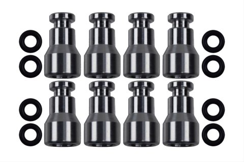 ICT Billet Fuel Injector Spacers 551371 Spacers, Aluminum, O-Rings, Chevy, LS, Set of 8