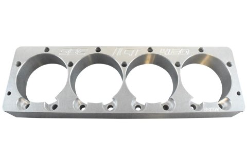 ICT Billet Engine Block Torque Plates 551376 Plates, 1.65 in. Thick, Aluminum, Natural, 4.200 in. Cylinder Bore Diameter, Chevy, Small Block, Each