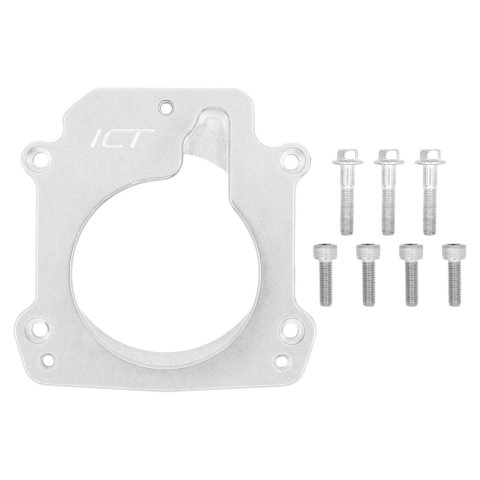 ICT Billet Throttle Body Adapters, EFI Manifold TB-LT1-LS1 Adapter LT1 L86 Intake to LS 3-Bolt