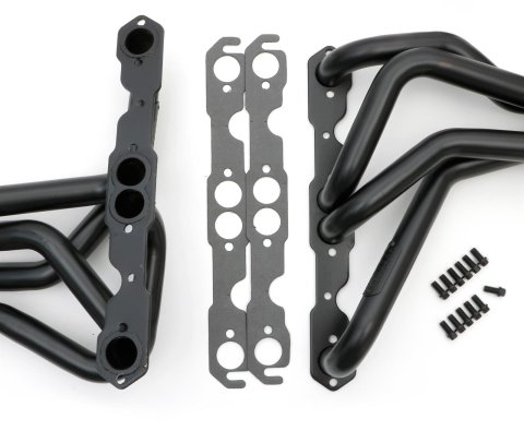 Hedman Street Headers 68310 Headers, Street, Long Tube, Steel, Temporary Paint, Buick, Chevy, Oldsmobile, Pontiac, Small Block, Pair