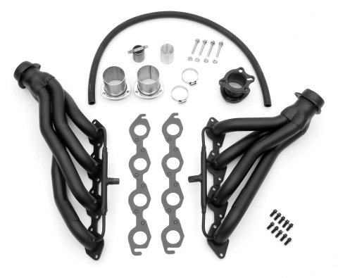 Hedman Street Headers 63611 Headers, Street, Mid-Length, Steel, Black Ceramic Coated, Chevy, Big Block, Pair