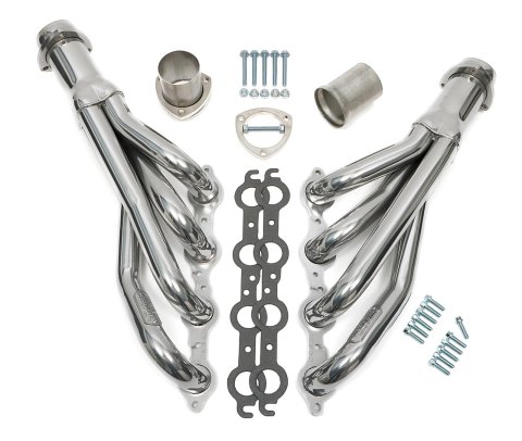 Hedman 304 Stainless Steel Headers 62746 Headers, Mid-Length, Steel, Silver Ceramic Coated, Chevrolet, GMC, Gen III/IV LS, Pair