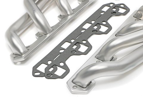 Hedman Elite Extreme-Duty Headers 88408 Headers, Extreme-Duty, Shorty, Steel, Silver Ceramic Coated, Ford, Mercury, 260, 289, 302, Pair