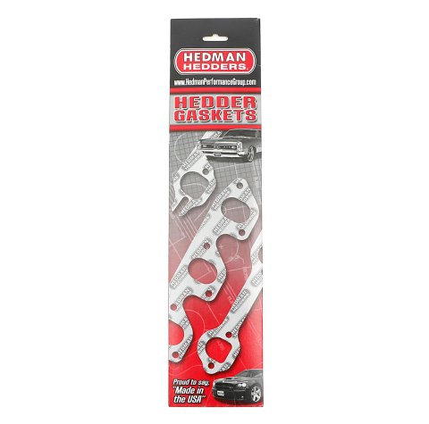 Hedman Header Gaskets 27110 Exhaust Gaskets, Header, Acrylic Bound Paper, White, Stock Port, Ford, V6, Pair