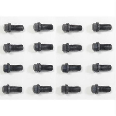 Hedman Hedder Bolts 09001 Header Bolts, Bolt Kit, Header, 3/8-16 x 0.750 in., Black Oxide, Hex, 16 pc.