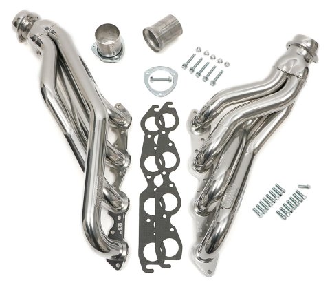 Hedman Street Headers 69196 Headers, Street, Mid-Length, Steel, Silver Ceramic Coated, Chevy, GMC, Pair