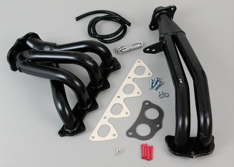Hedman Street Headers 37040 Header, Street, Long Tube, Steel, Temporary Paint, for use on Honda®, 1.6L, L4, Each