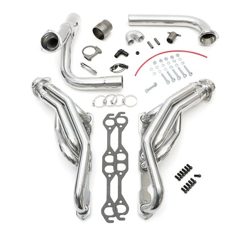 Hedman Street Headers 69476 Headers, Street, Mid-Length, Steel, Silver Ceramic Coated, Chevy, GMC, 5.0L, 5.7L, Kit