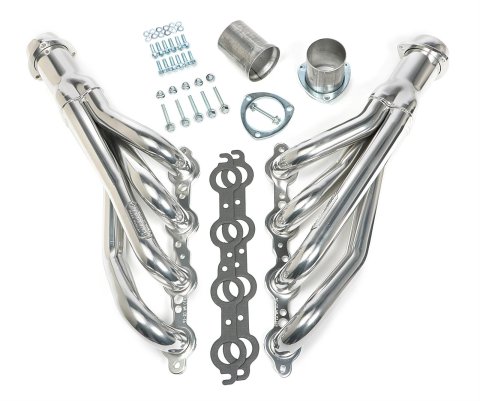 Hedman Hot Rodz Engine Swap Headers 69716 Headers, Swap, Mid-Length, Steel, Silver Ceramic Coated, Chevy, GMC, Pair