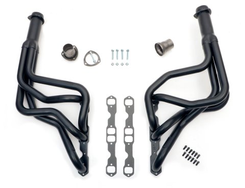 Hedman Street Headers for 1964-1977 MALIBU, EL CAMINO, 1964-1973 CHEVELLE - 65101 Headers, Street, Long Tube, Steel, Temporary Paint, Chevy, Small Block, Pair