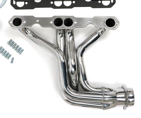 Hedman Street Headers 69236 Headers, Street, Long Tube, Steel, Silver Ceramic Coated, Chevy, GMC, Small Block, Pair