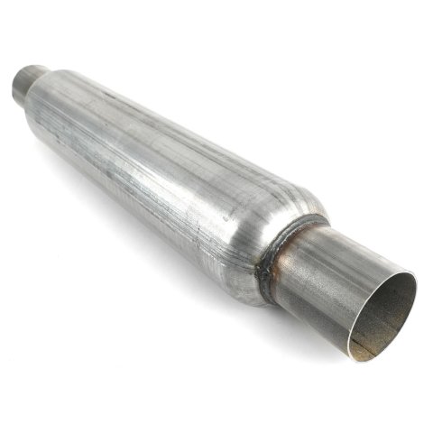 Hedman Glass Pack Steel 2.5 Inch Muffler 25013 Muffler, Pack, 2 1/2 in. Inlet/2 1/2 in. Outlet, Steel, Aluminized, Each