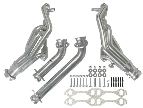 Hedman Street Headers 66891 Headers, Street, Long Tube, Steel, Silver Ceramic Coated, Chevy, 427, 454, Pair