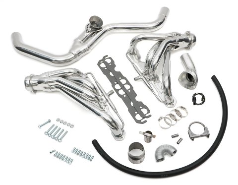 Hedman Street Headers for 1982 CAMARO, 1982-1991 FIREBIRD - 66481 Headers, Street, Mid-Length, Steel, Silver Ceramic Coated, Chevy, Pontiac, Small Block, Pair