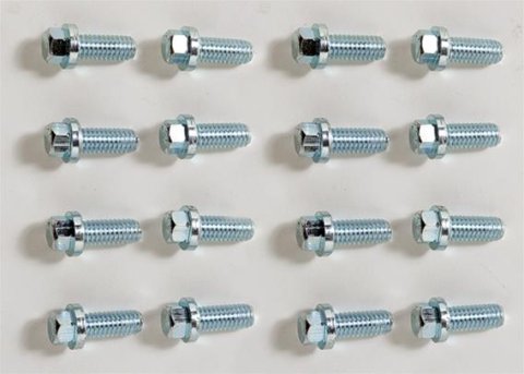 Hedman Hedder Bolts 09000 Header Bolts, Bolt Kit, Header, 3/8-16 x 0.750 in., Zinc Plated, Hex, 16 pc.