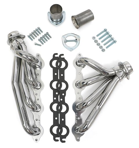 Hedman Specialty and Engine Swap Headers 68546 Headers, Swap, Mid-Length, Steel, Silver Ceramic Coated, Buick, Chevy, Oldsmobile, Pontiac, Small Block LS, Pair