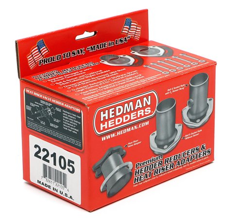 Hedman Header Reducers with 2.5 Inch Outlet 22105 Reducers, 2.50 in. Inlet, 2.50 in. Outlet, 3-Bolt Flange, Stainless Steel, Natural, Includes, Flanges, Gaskets, Hardware, Kit