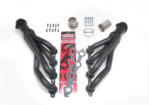 Hedman LS Engine Swap Black Maxx Headers 62743 Headers, Mid-Length, 304 Stainless Steel, Ceramic Coated, Chevrolet, GMC, Gen III/IV LS, Pair