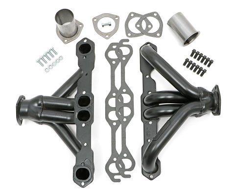 Hedman Traditional Block Hugger Headers for 1923-1949 STREET ROD - 68400 Headers, Traditional, Hugger, Steel, Temporary Paint, Chevy, Small Block, Pair