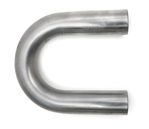 Hedman 180 Degree Mandrel Bends 1.5 Inch Steel Exhaust Pipe 29005 Tubing, Degree, Bend, 1 1/2 in. Diameter, 2 in. Radius, 14-Gauge, Steel, Natural, Each
