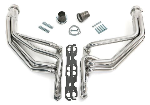 Hedman Street Headers 69096 Headers, Street, Long Tube, Steel, Silver Ceramic Coated, Chevy, GMC, Small Block, Pair